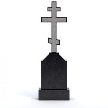 Крест восьмиконечный на подставке с неполной полировкой